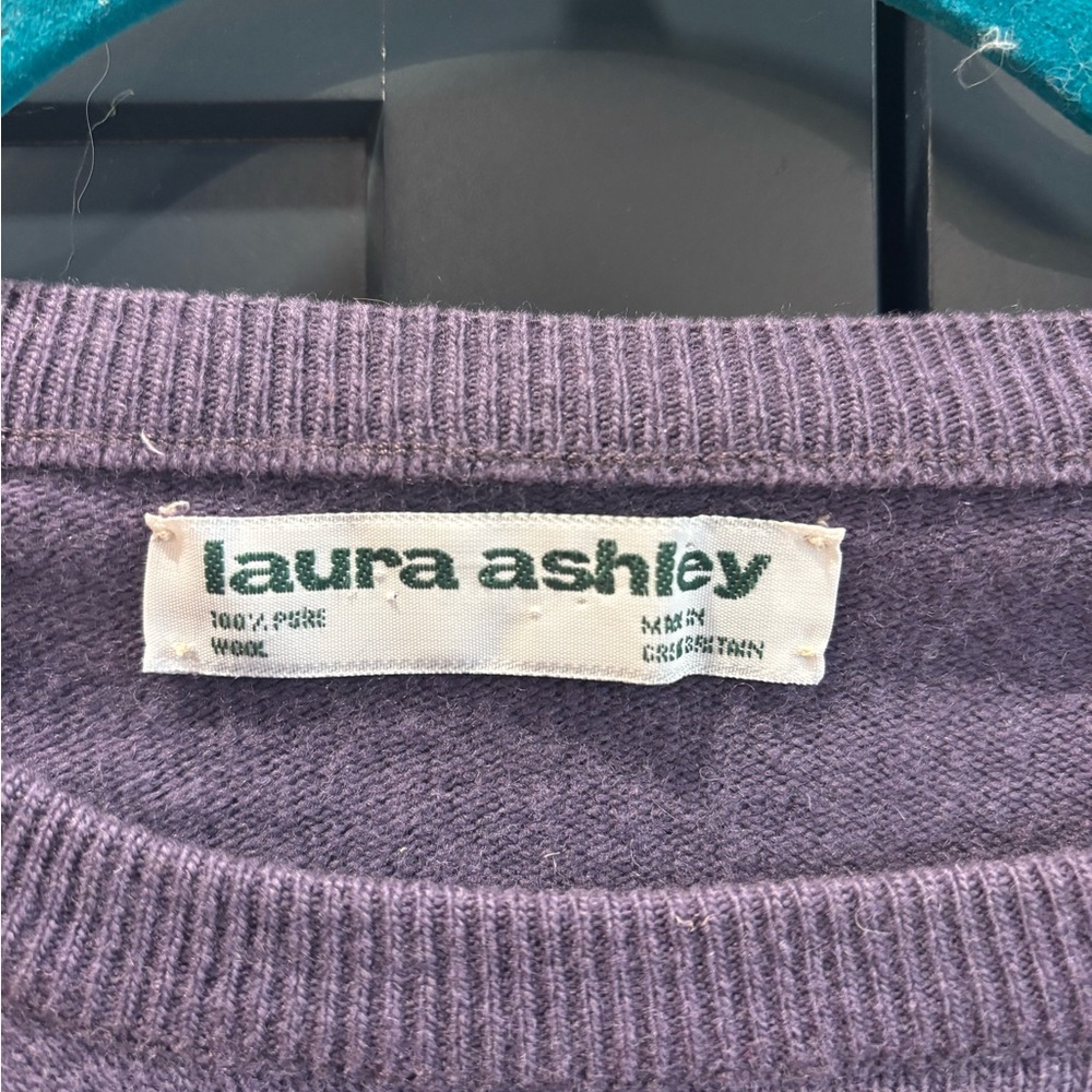 Laura Ashley Lavender Wool Crew Neck Sweater